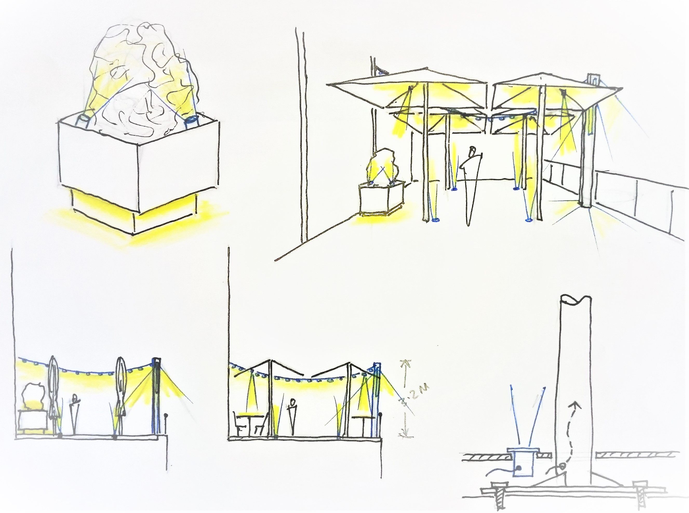 Exterior lighting sketch